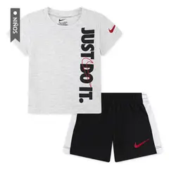 NIKE - Conjunto Jdi Top And Short Set Infantes-Gris/Negro