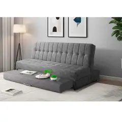 GENERICO - Sofa cama tarima Gregor, tela gris plata