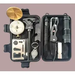 GENERICO - Kit De Supervivencia Militar Para Viajes Aire Libre 8 En 1