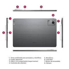 LENOVO - Tablet M11 11" LTE, 8GB RAM, 128GB, Android 13 + Lápiz & Estuche – Gris