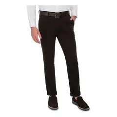 LEC LEE - Pantalón Negro Clásico Real Fit 38
