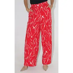 L Y H - Pantalon Para Mujer Rojo Marca L&H