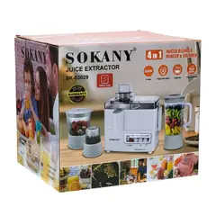 SOKANY - MAQUINA EXTRACTOR DE JUGO 4 EN 1, SK-03029