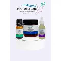 FOOTOPIA CARE - FOOTOPIA CARE-KIT TRATAMIENTO UÑAS Dry Skin Balm-Tea Tree Oil-Cuticle Oil