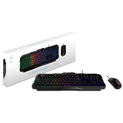 MSI - Combo Teclado Y Mouse Gamer Forge Gk100 Ls Rgb Negro