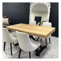22 GRADOS DECORACION - Mesa Comedor Burnheart Roble 4 Sillas