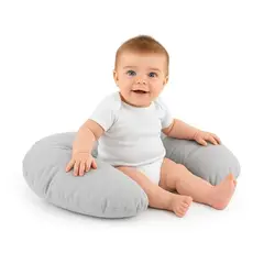 GENERICO - Cojin Estabilizador de Lactancia Multiusos Dona Tela Peluche Gris