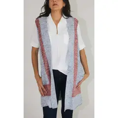 L Y H - Chaleco Para Mujer Azul Marca L&H