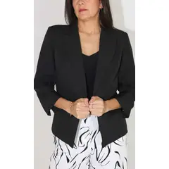 L Y H - Chaqueta Para Mujer Negro Marca L&H