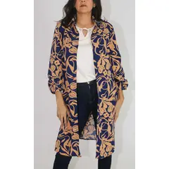 L Y H - Chilango Para Mujer Manga 34 Azul Marca L&H