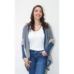 L Y H - Capa Para Mujer Azul Marca L&H