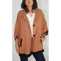 L Y H - Capa Para Mujer Khaki Oscuro Marca L&H