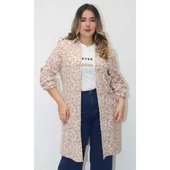 L Y H - Chilango Para Mujer Manga 34 Beige Marca L&H