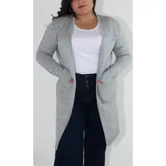 L Y H - Chilango Para Mujer Manga Larga Gris Claro Marca L&H