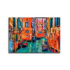 VENECIA - Cuadro Decorativo Colores XL 120x80 - impresion Tela Poliester