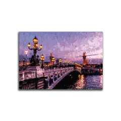 VENECIA - Cuadro Decorativo Oleo Puente XL 120x80 - impresion en Tela Poliester