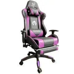 JYM - Silla Gamer Profesional Premium Cuero PU 170º Reclinable - Purpura