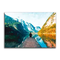 VENECIA - Cuadro Decorativo Oleo Muelle XL 120x80 - impresion en Tela Poliester