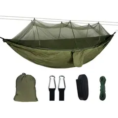 GENERICO - Hamaca verde camuflada para camping