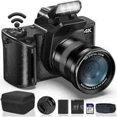 GENERICO - Cámara Digital Banflower 4k 64mp Wifi Vlogging Con Zoom 18x