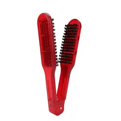 GENERICO - Cepillo Planchar Cabello Doble Cerda Secar Pelo Onda Peinado
