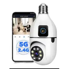 GENERICO - Cámara de seguridad Bombillo Robot Doble Cámara Wifi
