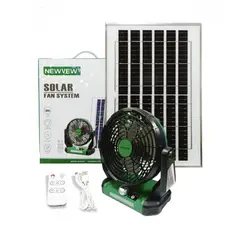 GENERICO - Ventilador Panel Solar Recargable Portatil