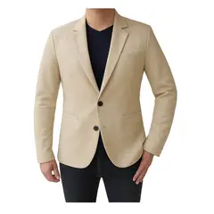 MODA EN CIRCUITO - Bleiser En PUNTO ROMA Gabán O Chaqueta Para Hombre BEIGE