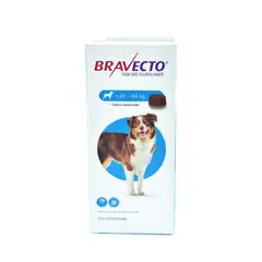 BRAVECTO - Tableta Masticable Perros 20 a 40 kg – 1000 mg