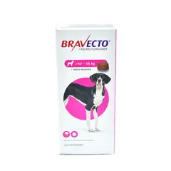 BRAVECTO - Tableta Masticable Perros 40 a 56 kg – 1400 mg