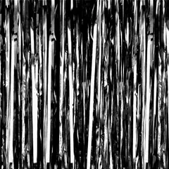 GENERICO - Cortina bicolor fiesta plateado y negra 1 metro x 2 metros