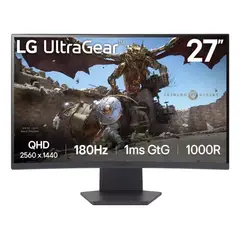 LG - Monitor Curvo Gamer 27GS60QC UltraGear 27QHD 180Hz 1Ms HDR10