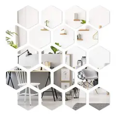 HOGAR DE MIS SUENOS - Brillo Geométrico Espejos Hexagonales Para Una Deco Moderna