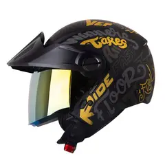 SHAFT - CASCO ABIERTO SH-212 RACER NEGRO ORO MATE TALLA XL