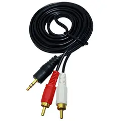 UNITEC - Cable 2x1 Auxiliar Audio 1.8 Metros 3.5mm Auxiliar Rca Stere