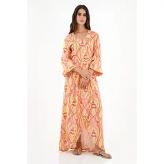 TOPMARK - Vestido largo con estampado de flores para mujer