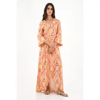 TOPMARK - Vestido largo con estampado de flores para mujer