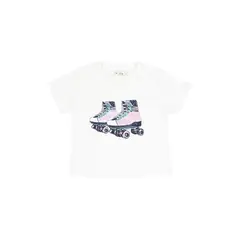 TENNIS - Camiseta blanca con estampado para niña