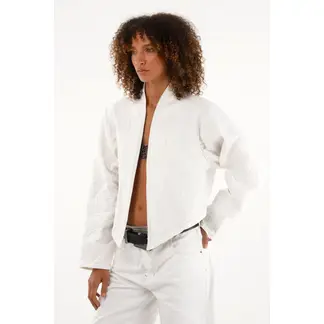 TENNIS - Chaqueta crop crudo con bordados para mujer