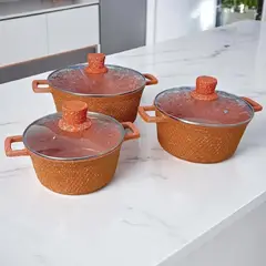 GENERICO - Juego De Ollas De Granito 6 Piezas Antiadherente Cocina IU-2203089