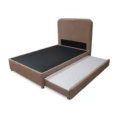 GENERICO - Cama Tarima Nido Comfort 140 Doble más Espaldar Camel
