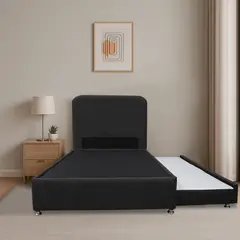 GENERICO - Cama Tarima Nido Comfort 100 Sencillo más Espaldar Negro