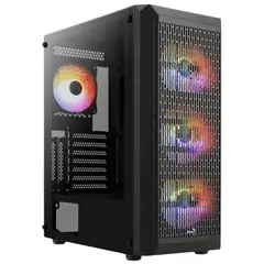 AEROCOOL - Chasis – Beam G-Bk – Malla – 4 Fans – Negro