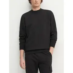 CALVIN KLEIN - Saco negro de cuello redondo en tejido interlock suave