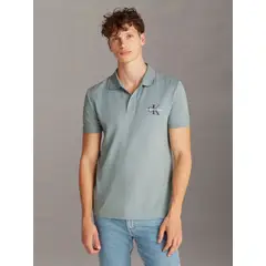 CALVIN KLEIN - Polo azul con monograma