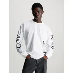 CALVIN KLEIN - Camiseta de manga larga con logo gráfico