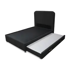 GENERICO - Cama Tarima Nido Comfort 120 Semidoble más Espaldar Negro