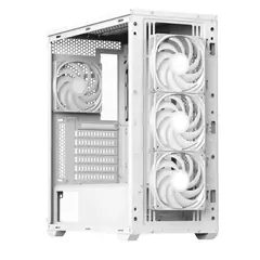 AEROCOOL - Gabinete Gamer D502A Blanco G-BK-v1 4 Ventiladores ARGB