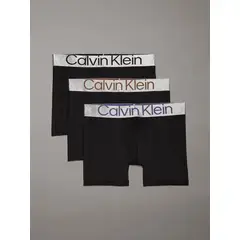 CALVIN KLEIN - Pack negro de 3 boxer brief - Steel Micro