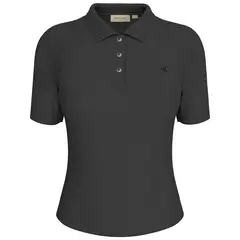 CALVIN KLEIN - Polo negro slim de punto de algodón